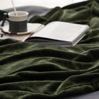 Bedsure GentleSoft Fleece Throw Blanket Olive Green - 300GSM Blankets for Couch, Sofa, Bed, Soft Lightweight Plush Cozy Throws for Toddlers, 50x60 inches