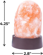 Fizz Creations Teeny Town Miniature Himalayan Salt Lamp – Battery-Operated LED Mood Light with Carry Case – Ideal for Desktops, Coffee Tables, and Small Spaces – Natural Orange Glow