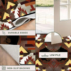 Country Cabin Cowhide Rug,2x6ft,Cow Rugs for Living Room, Rustic Farmhouse Western Kitchen Rugs,Southwestern Native American Aztec Rugs,for Bedside, Bedroom Entrance Hallway
