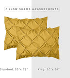 Elegant Comfort 8-Piece Pinch Pleated Comforter Set -All Season Complete Bed in a Bag, Includes 4pc Smart Sheet Set, Bed Skirt, Comforter, Matching Pillowcases and Shams, King/Cal King, Mustard Yellow