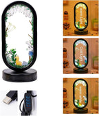 Runyangshi Natural Crystal Night Light LED Bedroom Living Room Night Lamp Oval Quartz Lamp USB Power Bionic Botanical Forest Style Tri-Color Adjustable Ambient Lighting Home Decoration Christmas Gift