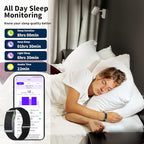 Smart Bracelet for Men Women, Fitness Tracker with Free App, 24/7 Auto Heart Rate/SpO2 Monitor, Sleep Stress Tracking Smart Health Wristband, 120+ Sports Modes with Extended Armband, IP68 Waterproof