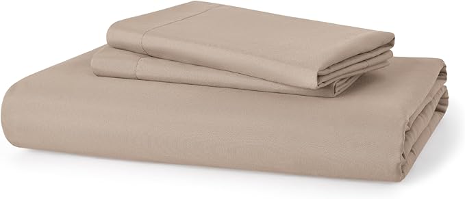 Bedsure Duvet Cover King Size - Soft Double Brushed Bedding Set for Kids & Adults, Zipper Closure, 3 Pieces, Includes 1 Duvet Cover (104"x90") & 2 Pillow Shams, NO Comforter, Light Khaki