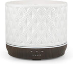 Earnest Living Essential Oil Diffusers for Essential Oils Large Room Diffuser White Ceramic Diffuser 500ml Aromatherapy Diffuser with 4 Timers 7 Night Lights and Auto Off Function for Home Gift