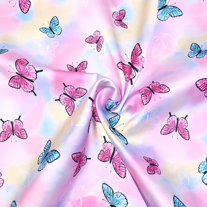 QPANCY Kids Satin Pajamas Sets Baby Boy Girl Button-Down Silk Sleepwear 2 Piece Short Sleeve Loungewear Clothes Set