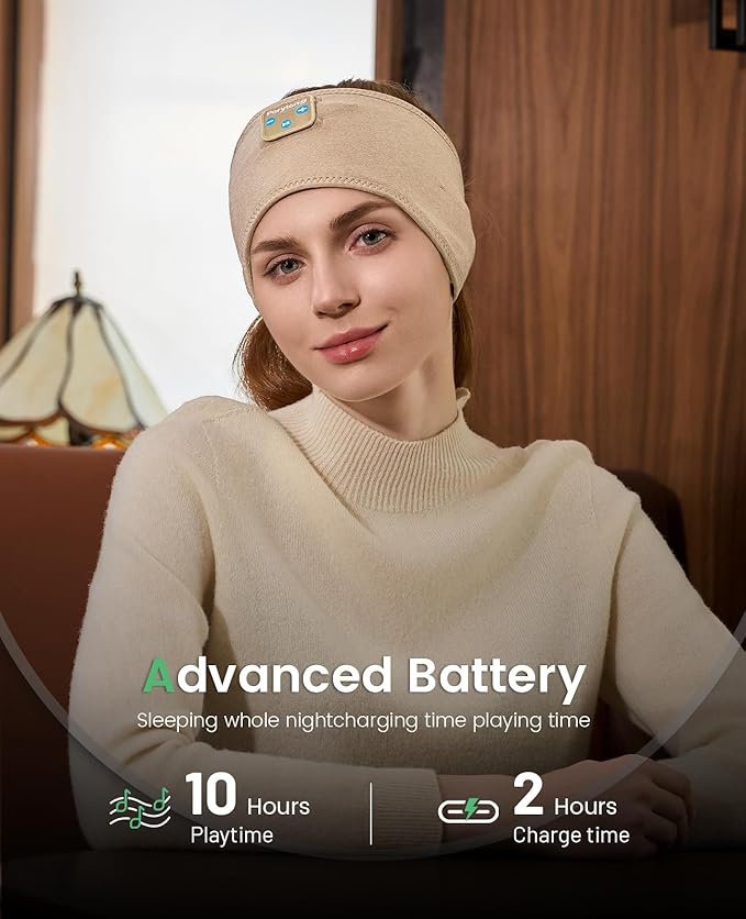 Bluetooth Headphones Headband, Sleep Headphones Bluetooth Headband for Side Sleepers, Reduce Snoring Disturbance for Sleeping, Wireless Headphone for Workout Running Cool Gadgets Unique Gifts