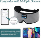 Sleep Headphones, Update Wireless 3D Eye Mask with Ultra-Thin HD Stereo Speakers for Side Sleepers, Air Travel, Meditation and Relaxation Grey