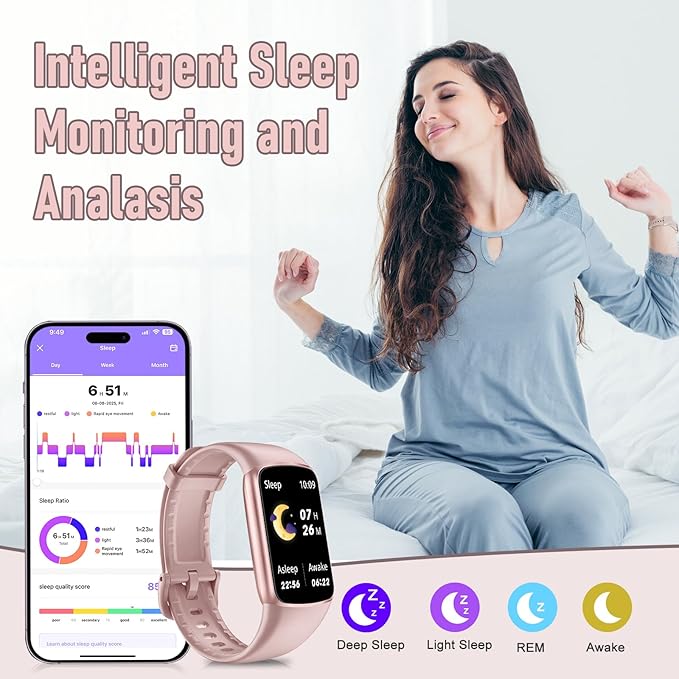 Zeacool Fitness Tracker with 24/7 Heart Rate, Blood Oxygen Sleep Monitor, 123 Sports Modes Calories Smart Watch,IP68 Waterproof Step Counter Activity Trackers Health Pedometer for Women Men