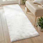 2x4 Non-Slip Shaggy Runner Rug, Ultra Soft Fluffy Plush Modern Indoor Area Rug for Hallway Bedroom Living Room Kitchen Entryway Fuzzy Carpet