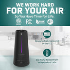 PureGuardian 1.5 Gal Ultrasonic Warm & Cool Mist Humidifier with UV-C Light, IntelliSense Humidistat, 90-Hr Runtime, for Large Rooms up to 540 Sq. Ft., Black, H5665B