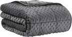 CuteKing Weighted Blanket - Weighted Blanket with Premium Glass Beads - Heavy Blanket Crystal Velvet for Comfort Sleep - Thick Blanket All Season (12lbs, 48"x72", Grey Bubble)