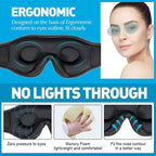 3D Sleep Mask with Bluetooth Headphones, Bluetooth Wireless Music Eye Mask, Sleeping Headphones for Side Sleepers, Sleep Mask with Bluetooth Headphones Ultra-Thin Stereo Speakers for Men&Women