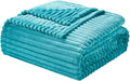 Nestl Blanket Twin Size for Bed - Cozy Warm Fuzzy Blankets for Women, Plush Small Fleece Throws for Girls - Teal Blue, 66 x 90 Inches