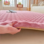 Pink Rabbit Plush Rug 8'x10', Fluffy Faux Fur Shaggy Area Rug for Nursery, Kids Room Decor, Soft Fuzzy Carpet for Living Room, Bedroom, Teen Girls Room