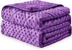 Purple Weighted Blanket for Adults 12lbs, 48"x72", Twin Full Size Cooling Minky Heavy Throw Blanket for 110-130lbs, Soft Winter Thick Big Blankets Weighted Comforter Gift for Sleeping