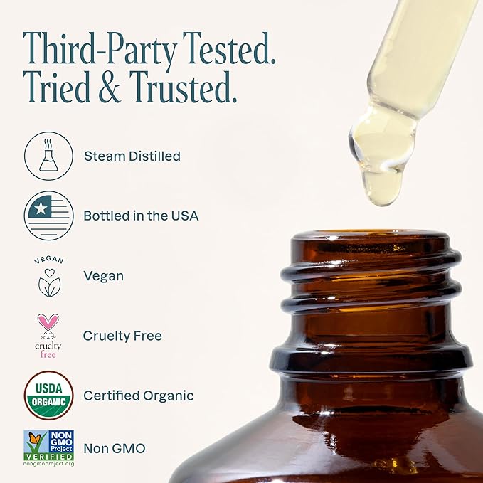 Cliganic Organic Cedarwood Essential Oil - 100% Pure Natural Undiluted, for Aromatherapy Diffuser | Non-GMO Verified
