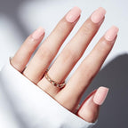 Modelones Whisper Pink Press on Nails, Spring Short Square Fake Nails, Reusable Nail Kit with Nail Glue Adhesive Tabs Mini Nail File, Nails Press Ons 32Pcs16 Sizes, Women Girl Gift