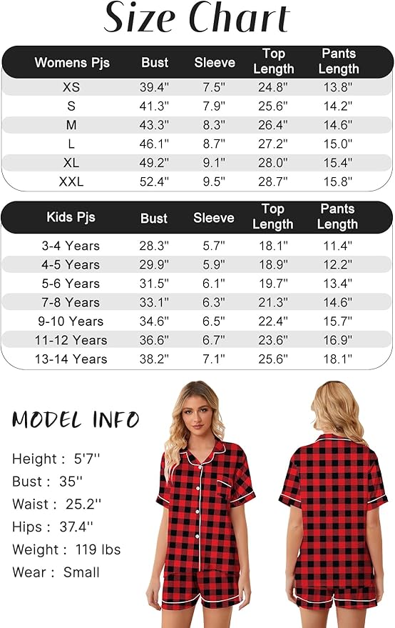 Girls & Womens Satin Pajamas Set, Silk Button-Down Sleepwear 2 Piece Nightwear, 3 Years - Women XXL