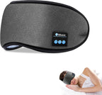 Sleep Headphones - Sleep Mask with Bluetooth Headphones (Grey), Washable Bluetooth Sleep Mask, Built-in Speaker and Microphone, Side Sleeping, Meditation & Travel