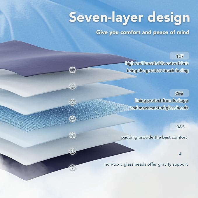 Topcee Weighted Blanket for Adults (15 lbs, 60" x 80") Queen Size Soft Cooling Heavy Blanket Sleeping, Apply to 130-160 lbs Body, Thick Breathable Blanket with Glass Bead, Easy Care