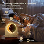 blonbar Sunrise Alarm Clocks for Bedrooms, Stepless Dimmable Moon Lamp Dual Alarm Clock with 12Levels Volume for Heavy Sleepers, 10 Natural Sounds with 30/60/90mins Timer, Gifts for Women