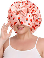 Double Layer Satin Bonnet with Detachable Eye Mask Night Cap for Curly Braids Hair Reduces Frizz Locks in Moisture