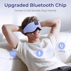 Sleep Mask with Bluetooth Headphones, 3D Bluetooth Wireless 5.4 Blackout Eye Mask with Timer, Breathable Cotton Sleeping Headphones for Side Sleeper, Travel, Meditation, Gifts for Men Women, Purple