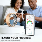 Smart Ring for Women Men,Fitness Ring with 24/7 Activity Tracking,Stress,Sleep Monitoring,No APP Subscription Fees,Compatible with iOS & Android, HarmonyOS Rose Gold, 8#