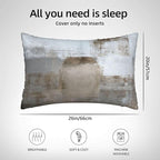 Silk Like Pillowcase for Hair and Skin Grey and Brown Abstract Art 1 Pack Satin Pillowcase with Hidden Zipper Soft Breathable Smooth Cooling Pillow Cover Standard Size for Bedroom Sofa 20”x26”