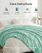 Cottonblue Weighted Blanket for Adults 15 lbs Queen Size 60x80 inches, Cozy Flannel Sherpa Weighted Throw Blankets Comfortable for Calming and Relax, Shaggy Fleece Bed Sofa Heavy Blankets, Dusty Green