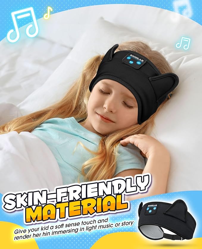 Kids Headphones Headband Toddler, Baby for ipad, Bluetooth Toddler Headphones with Wired Playback 3.5 MM Jack,Airplane Travel Essentials for Boys & Girls
