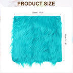 PATIKIL 12" Locker Rug, Small Area Rug Mini Faux Fur Rugs Small Locker Carpet Soft Fluffy Tiny Photography Props Square for Nail Photo Tabletop Background Picture Decoration, Dark Green