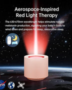 Dimmable Nursery Night Light: Red Light Therapy Sleep Sound Machine with 38 Soothing Sounds & Calming Womb Soother Memory Function, White Noise Sound Machine with Timer for Baby Adult Gift (Peach)
