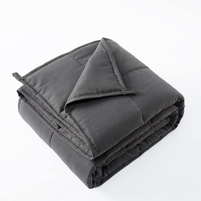 HOSUKKO Weighted Blanket - 3 lbs Grey Heavy Blanket - Small Size Breathable Blanket(20 * 30 inches, 3 lbs)