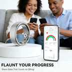 Smart Ring for Women Men,Fitness Ring with 24/7 Activity Tracking,Stress,Sleep Monitoring,No APP Subscription Fees,Compatible with iOS & Android, HarmonyOS Silver, 10#