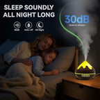 500ML Essential Oil Diffuser, Aromatherapy Diffuser with Remote Control, Multifunctional Air Diffusers for Home Office Room, Fragrance Aroma Diffuser with 7 Color LED & 2 Mist Mode, Dark Brown