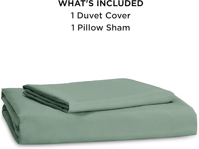 Bedsure Duvet Cover King Size - Soft Double Brushed Bedding Set for Kids & Adults, Zipper Closure, 3 Pieces, Includes 1 Duvet Cover (104"x90") & 2 Pillow Shams, NO Comforter, Sage Green