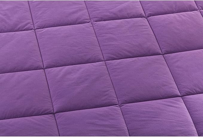 TONGDADA Kids Weighted Blanket | 40''x60'',7lbs | for Child Between 55-80 lbs | Premium Cotton Material with Glass Beads | Purple