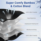 3D Bamboo Cotton Sleep Mask with Bluetooth 5.4 Headphone, Music Wireless Bluetooth Blackout Eye Mask for Side Sleepers, Earphones HD Speaker Microphone for Travel, Gifts for Women Men, Black