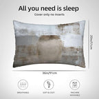 Silk Like Pillowcase for Hair and Skin Grey and Brown Abstract Art 1 Pack Satin Pillowcase with Hidden Zipper Soft Breathable Smooth Cooling Pillow Cover King Size for Bedroom Sofa 20”x36”