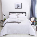 Luxlovery White Comforter California King White Bedding Comforter Cal King Blanket Quilts Hotel Quality Fluffy 3 Piece Soft Bed Set Women Men
