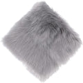 12inch Square Small Faux Fur Sheepskin Cushion Soft Plush Area Rug,Photo Background for Small Product Desktop Photography,Display and Decor,Jewelry,Nail Art,Locker Accessories (Grey)