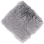 12inch Square Small Faux Fur Sheepskin Cushion Soft Plush Area Rug,Photo Background for Small Product Desktop Photography,Display and Decor,Jewelry,Nail Art,Locker Accessories (Grey)