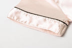 Umeyda Girls Womens Pajamas Set, Satin Silky Button Down Loungewear 2 Piece Short Sleeve Pants PJS Sets for Mommy Kids