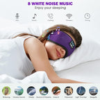 MUSICOZY Sleep Headphones, Bluetooth 5.4 Sleep Mask Headband Headphones Sleeping Eye Mask, Wireless Music Earbuds Earphones with HD Stereo Speakers Cool Gadgets Gifts (Lavender Purple)