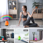 pursalt 5.5 Inch Himalayan Salt Lamp Night Light with Remote Control, Upgraded 16 Colors Changing & 4 Light Modes LED USB Salt Rock Lamp, Natural Crystal Pink Mini Small Salt Lamp for Home Decor