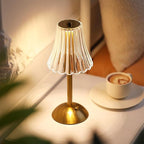 Liliful 1 Pcs Cordless Table Lamp Rechargeable Touch LED Small Gold Portable Battery Operated USB-c Desk Lamp 3 Color Dimmable for Bedroom Living Room Dining (Gold,Rose Style)