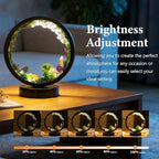 Runyangshi Forest Style Bedroom Night Light USB Port 3 Colours Dimming Mode Bedside Lamp Natural Clear Quartz Single Crystal Healing Crystal Night Lamp for Bedroom Office Home Decor Gift