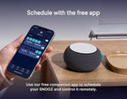 SNOOZ Smart White Noise Machine - Real Fan Inside for Non-Looping Sound, Portable Sleep Aid for Adults, Dogs, Pets, Travel, Home, Bedroom, Sleeping, Office Privacy, Therapy, & Baby Registry - Charcoal