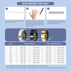 Smart Ring Health Tracker for Women, Sleep Tracker and Activity Monitoring, Heart Rate,SPO₂,Blood Pressure, No Subscription, Step Tracker Ring for iOS&Android (Black, #11)